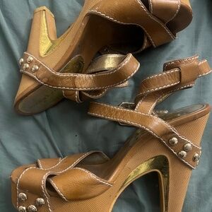 Marc by Marc Jacobs Leather Studded Accents Sandals
